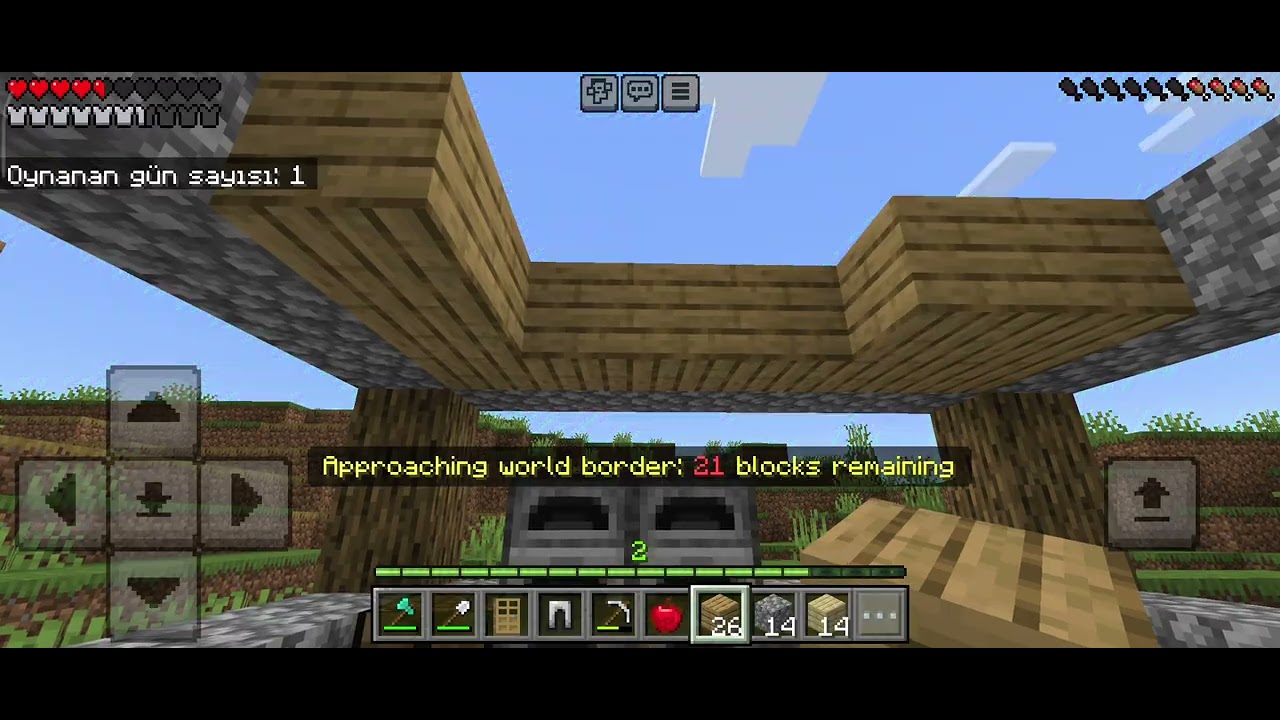 Minecraft ta kare duvarın içinde hayatta kaldım 