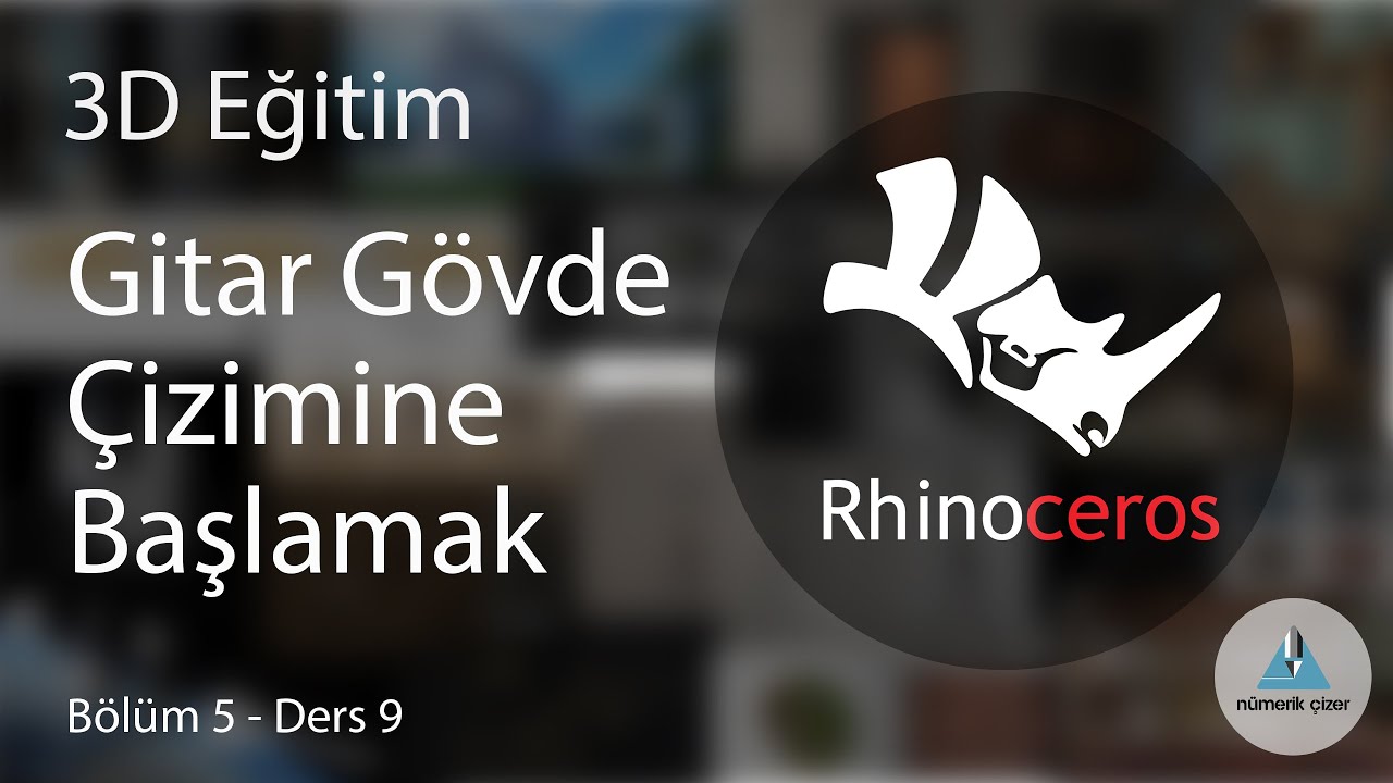 Rhino 3D Eğitim - Bölüm 5 Ders 9 - Gitar Gövdesi Çizimine Başlamak