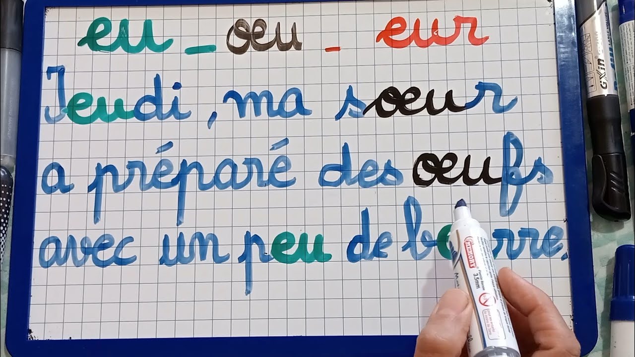 الحروف المركبة في اللغة الفرنسية:eu-œu -eur