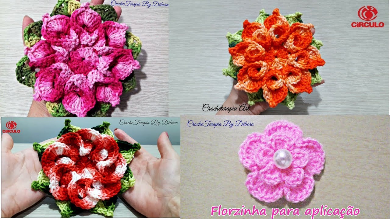 Flores de Croch&ecirc; para Aplica&ccedil;&atilde;o