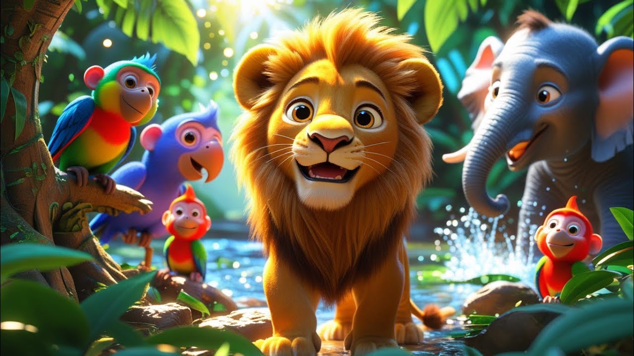 Jungle kids rhyme #rhymes #jungle #animals #elephants #usa #usakids #newyork #america #americankids