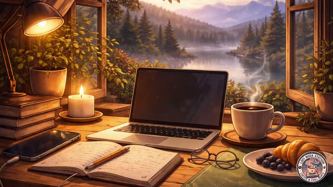 Relaxing Study Music | Cozy Coffee Shop ☕ Vol.27 – Lofi Hip Hop & Soft Jazz Piano | Chill Background