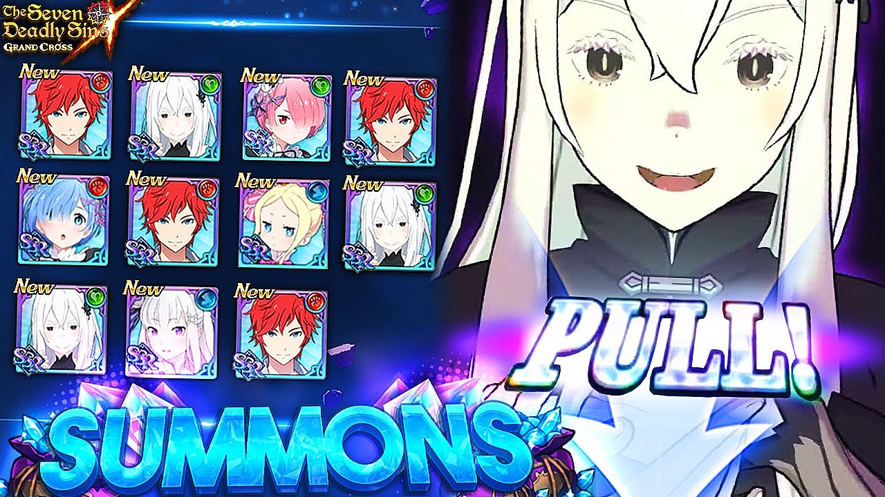 1200+ GEMS?! RE:ZERO COLLAB 6/6 SUMMONS!! | Seven Deadly Sins: Grand Cross