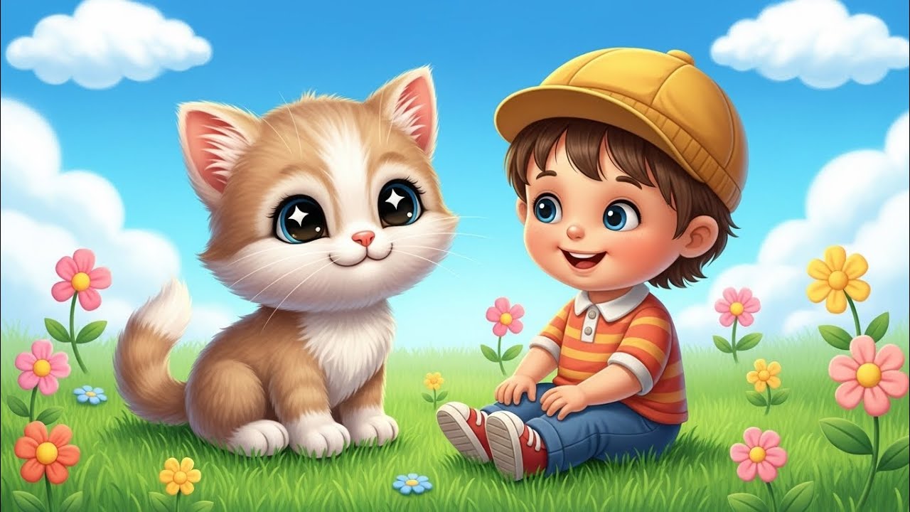Little Cat Soft and Sweet 🐱 | Cute Animal Nursery Rhyme for Kids | Baby Songs