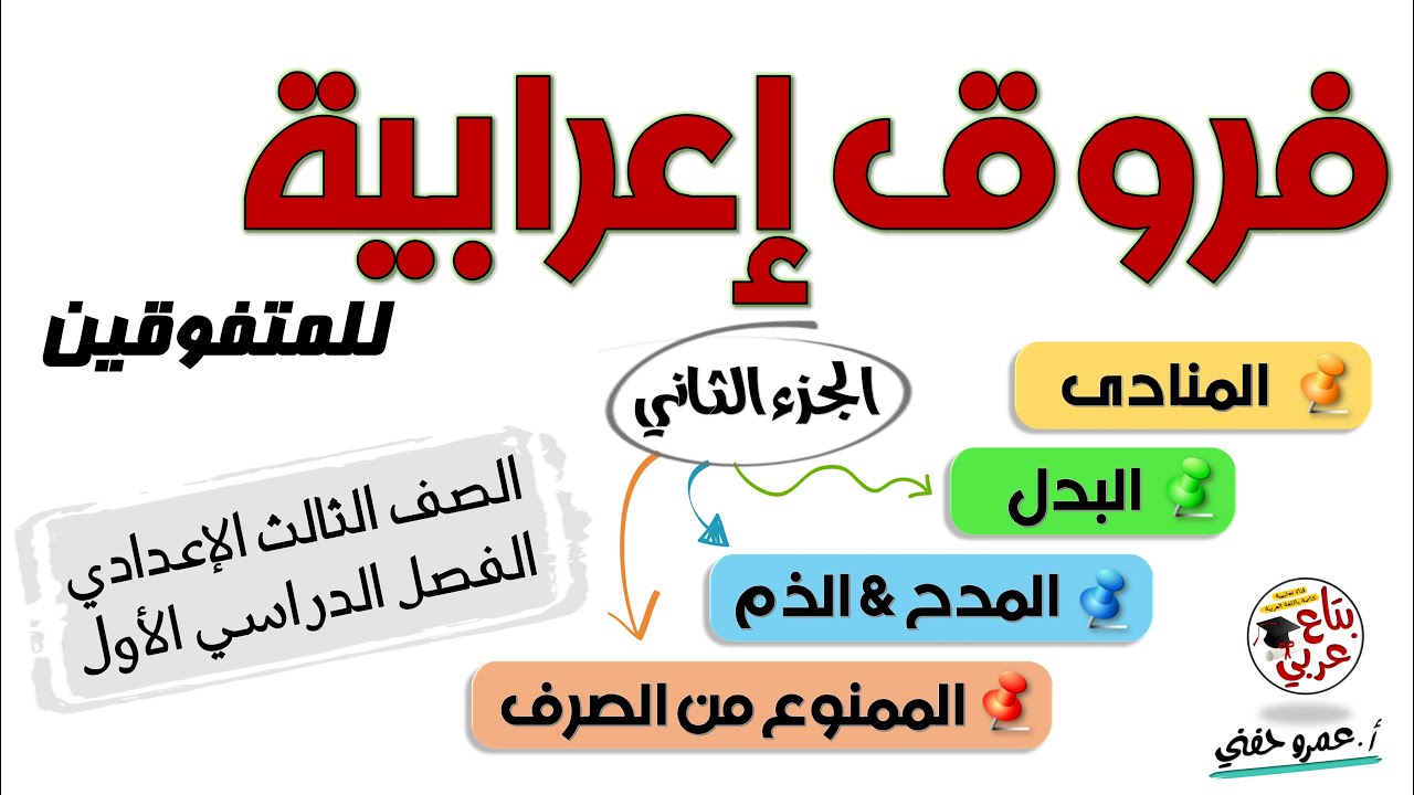 مراجعة البدل و المدح والذم والممنوع من الصرف / فروق إعرابية للمتفوقين