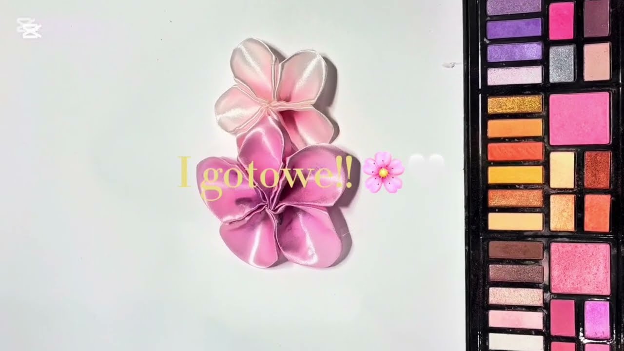Jak zrobić plumerię/ hibiskusa ze wstążki 🤍🌷|| 