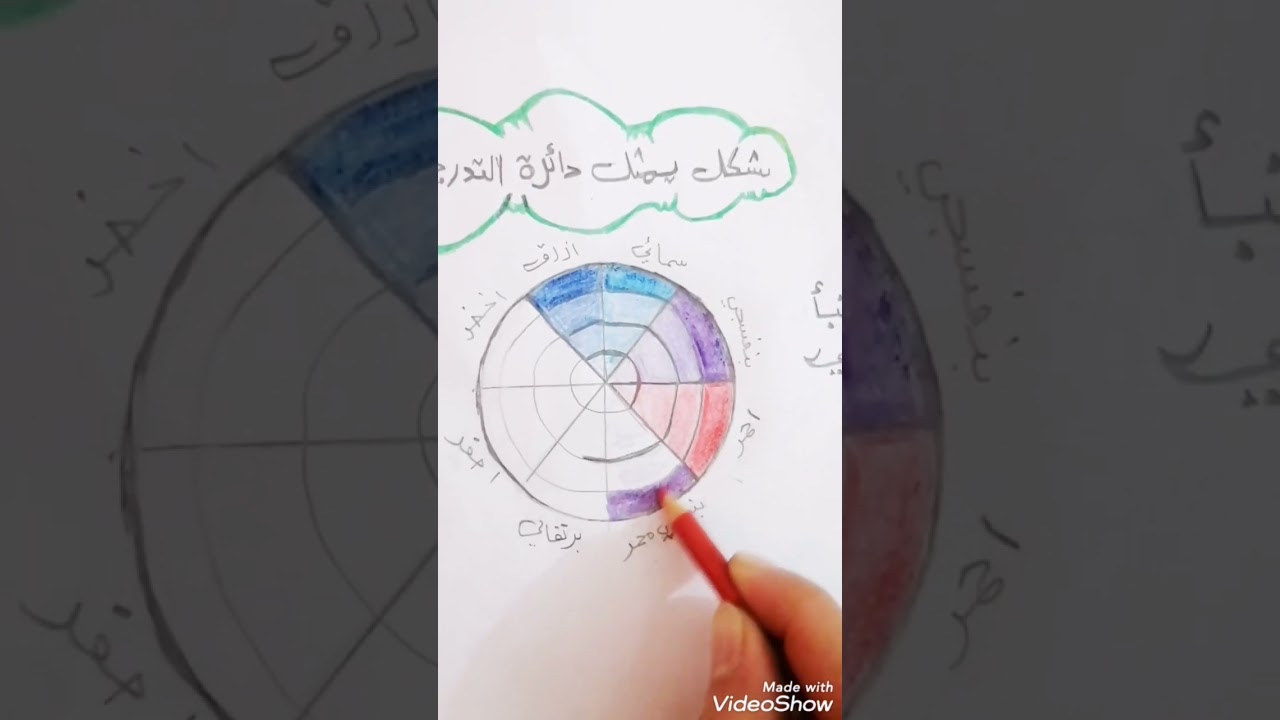 شكل يمثل دائرة  التدرج اللوني ست نبأ السيلاوي للتواصل والاستفسار معرف التليكرام @svshvd