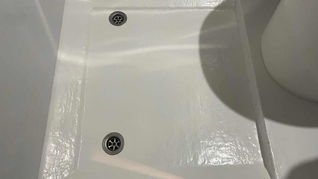 DIY Fibreglass campervan shower tray