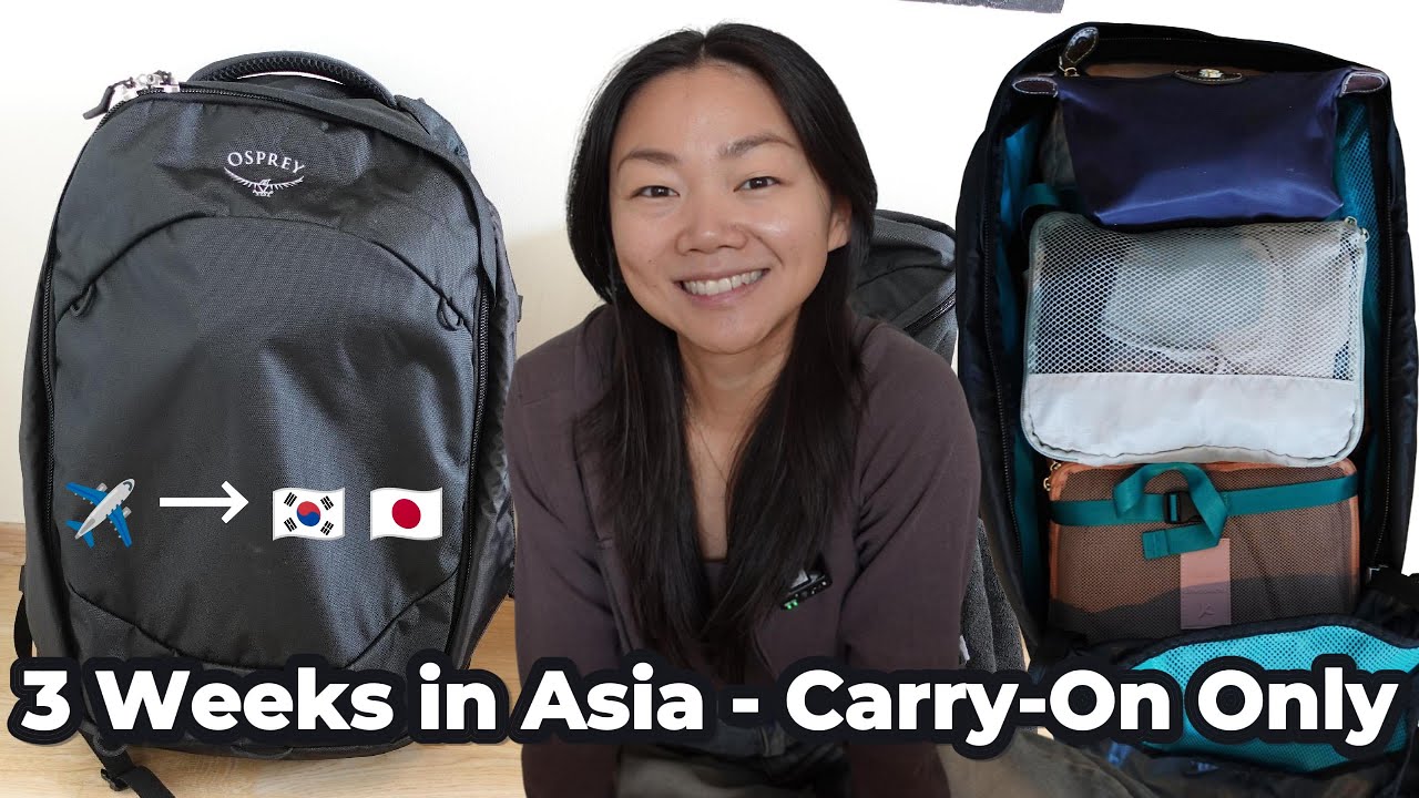 Packing Only Carry-On for 3 Weeks in Korea & Japan 🇰🇷🇯🇵 | Minimalist Travel Packing Tips