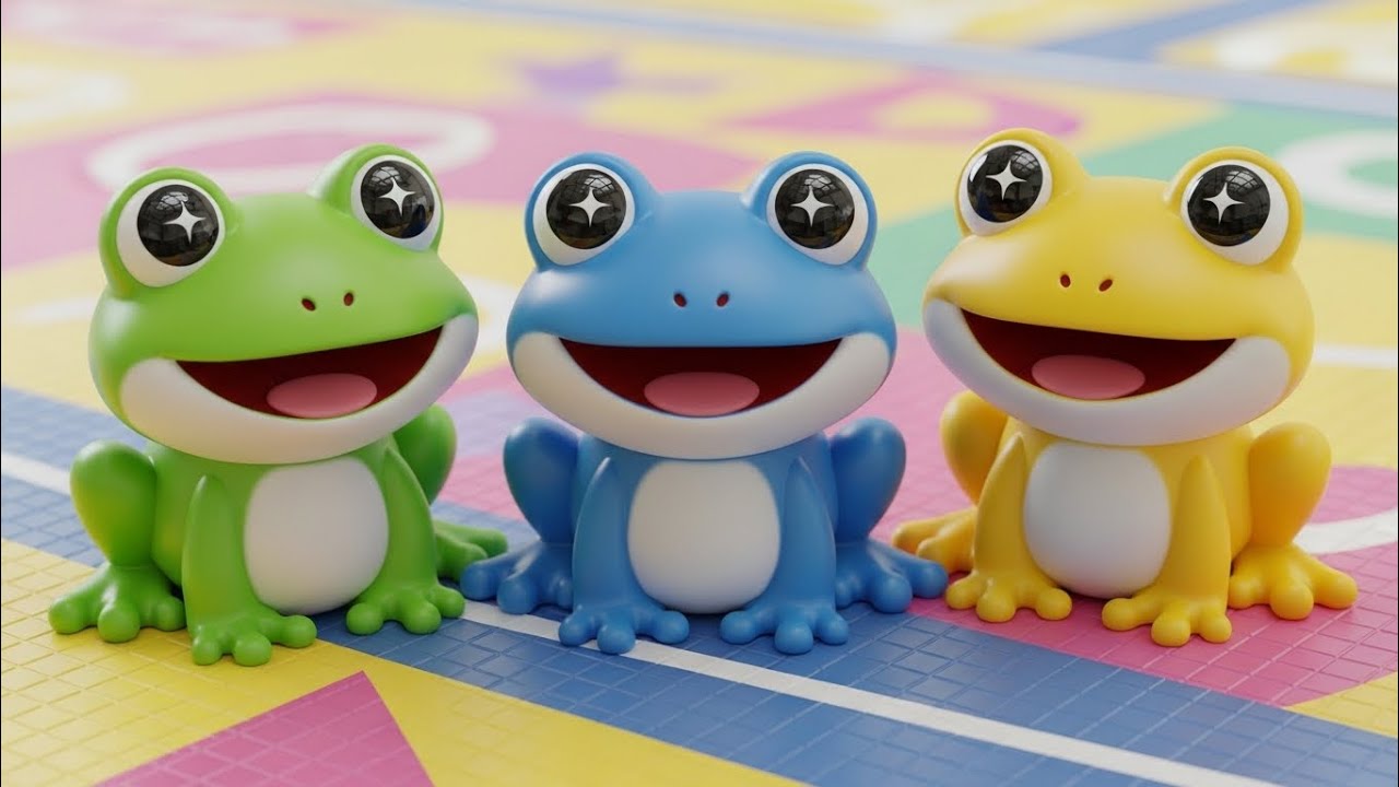 Three Little Toy Frogs 🐸 | Counting Song & Fun Nursery Rhyme for Kids | 3D Animation