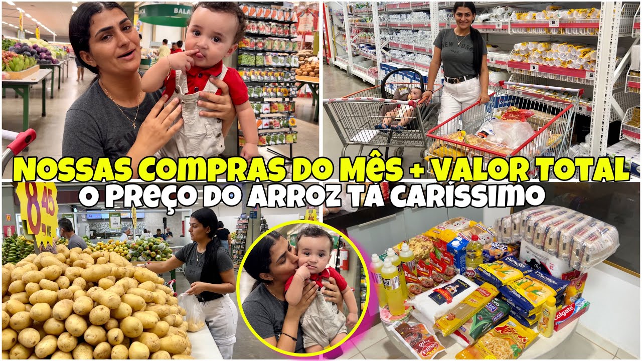 VLOGANDO NO MERCADO ATACADISTA/ COMPRAS DO MÊS/MOSTREI PREÇOS + QUANTO GASTAMOS/O ARROZ TÁ CARÍSSIMO