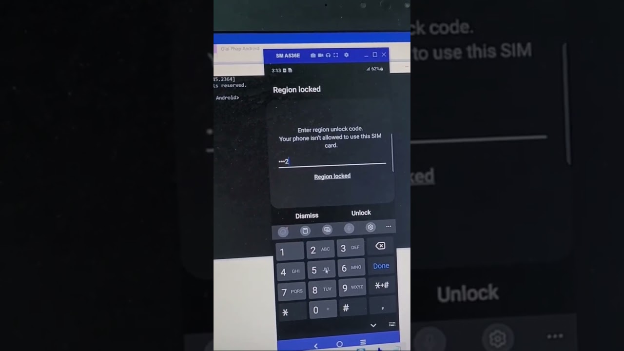 unlock Samsung Galaxy A53 F04 lock MCK code locked Region code