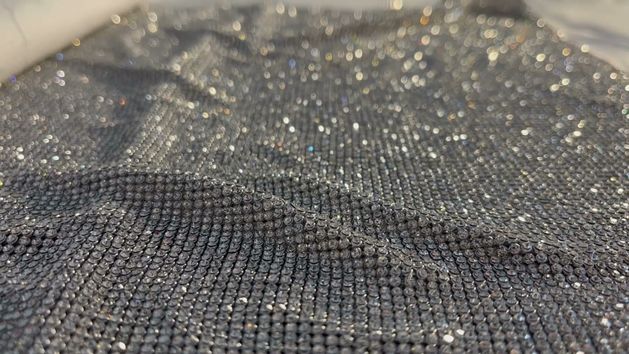 Top Quality Silver Crystal Mesh Fabric | Atelier Rioux