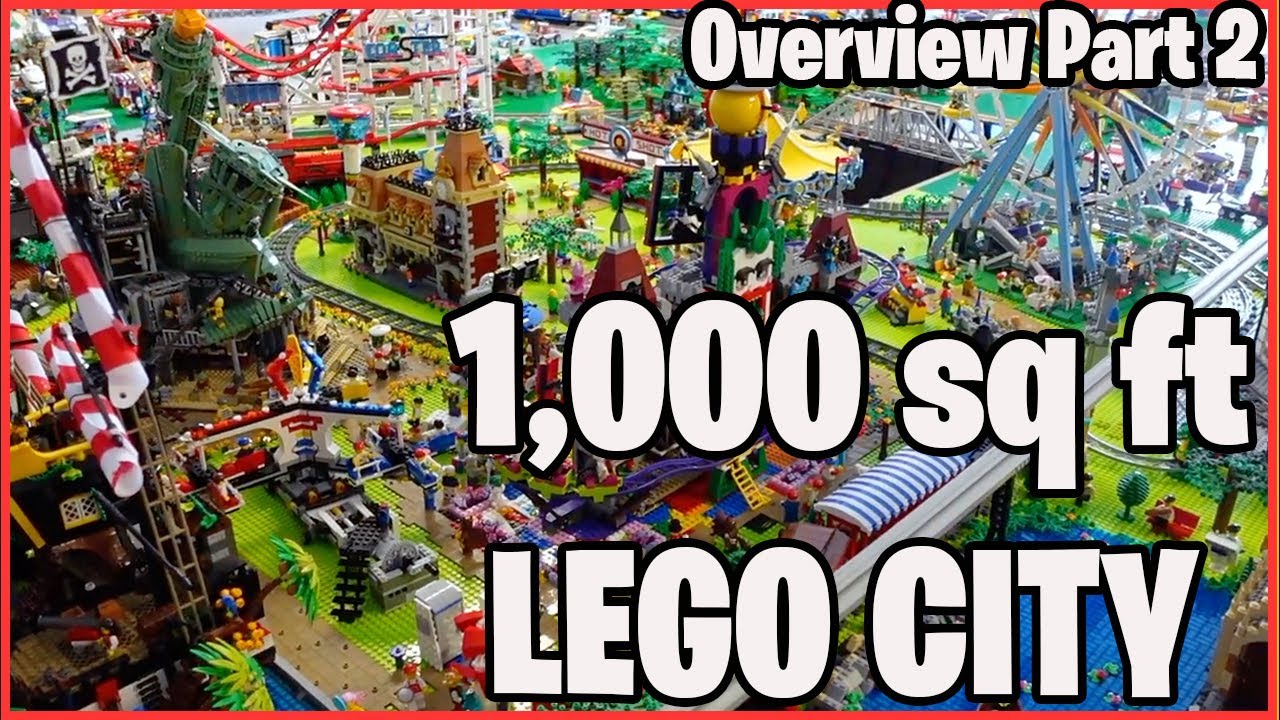 COMPLETE OVERVIEW of 1,000 sq ft LEGO CITY Layout 🌆 Part 2