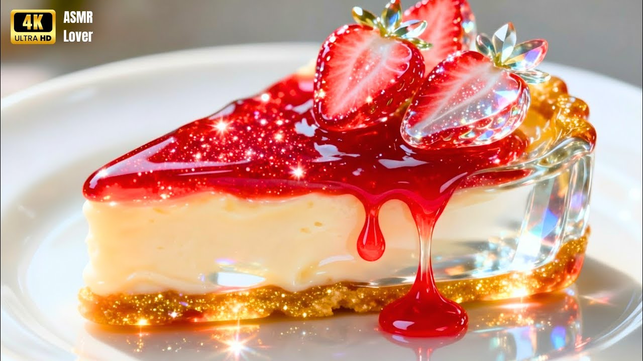 This Glass CHEESECAKE Sounds UNREAL😳🍰।ASMRLover