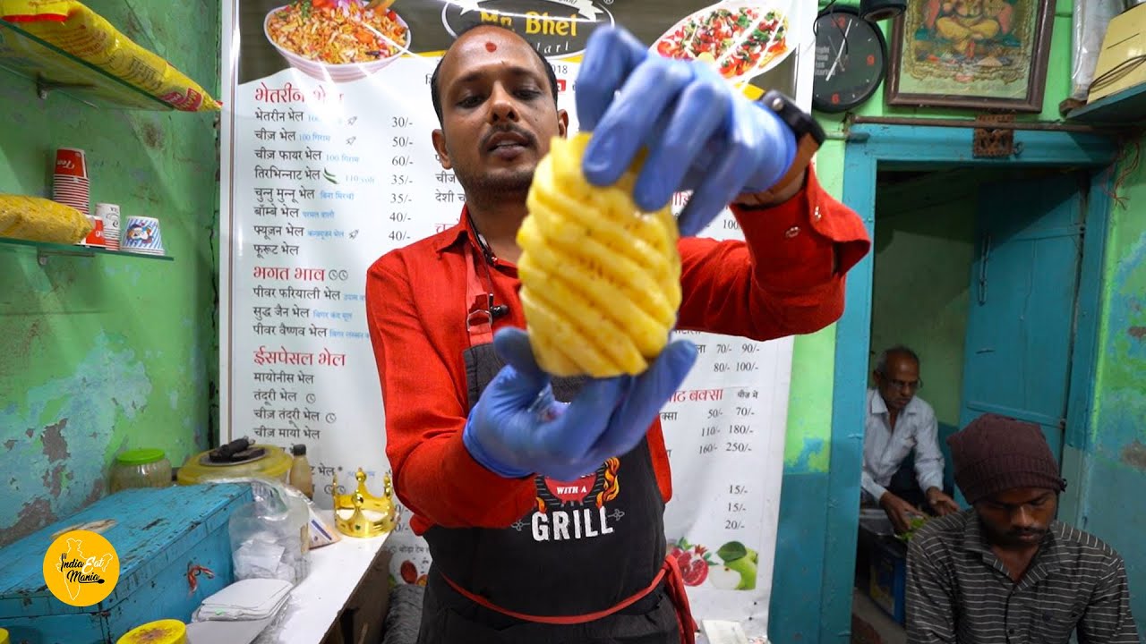 Most Famous पुरुषत्व Ke Masale Wali Pineapple Chaat of Indore Rs. 70/- Only l Indian Street Food