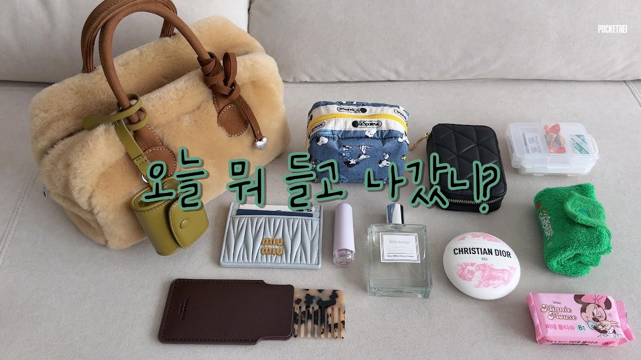 오늘 뭐 들고 나갔니? 👜 오늘 들고 나간 가방 같이 풀어요 #포켓레이