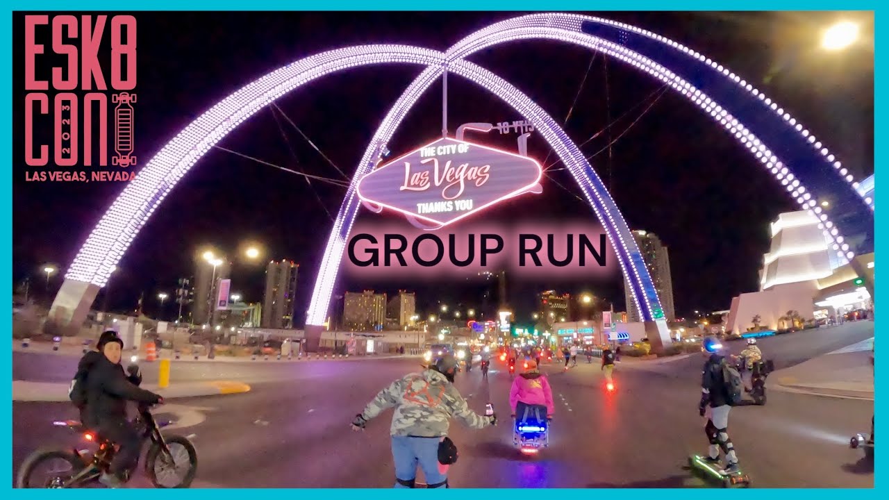 Group ride down the Las Vegas strip ESK8 CON 2023