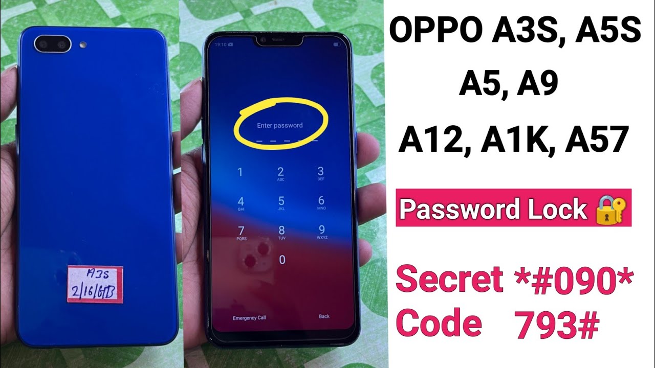 OPPO A3s, A5s, A1k, A57, A12, A5, A9 Hard Reset (Without Pc 2023) All Type Password Lock Remove