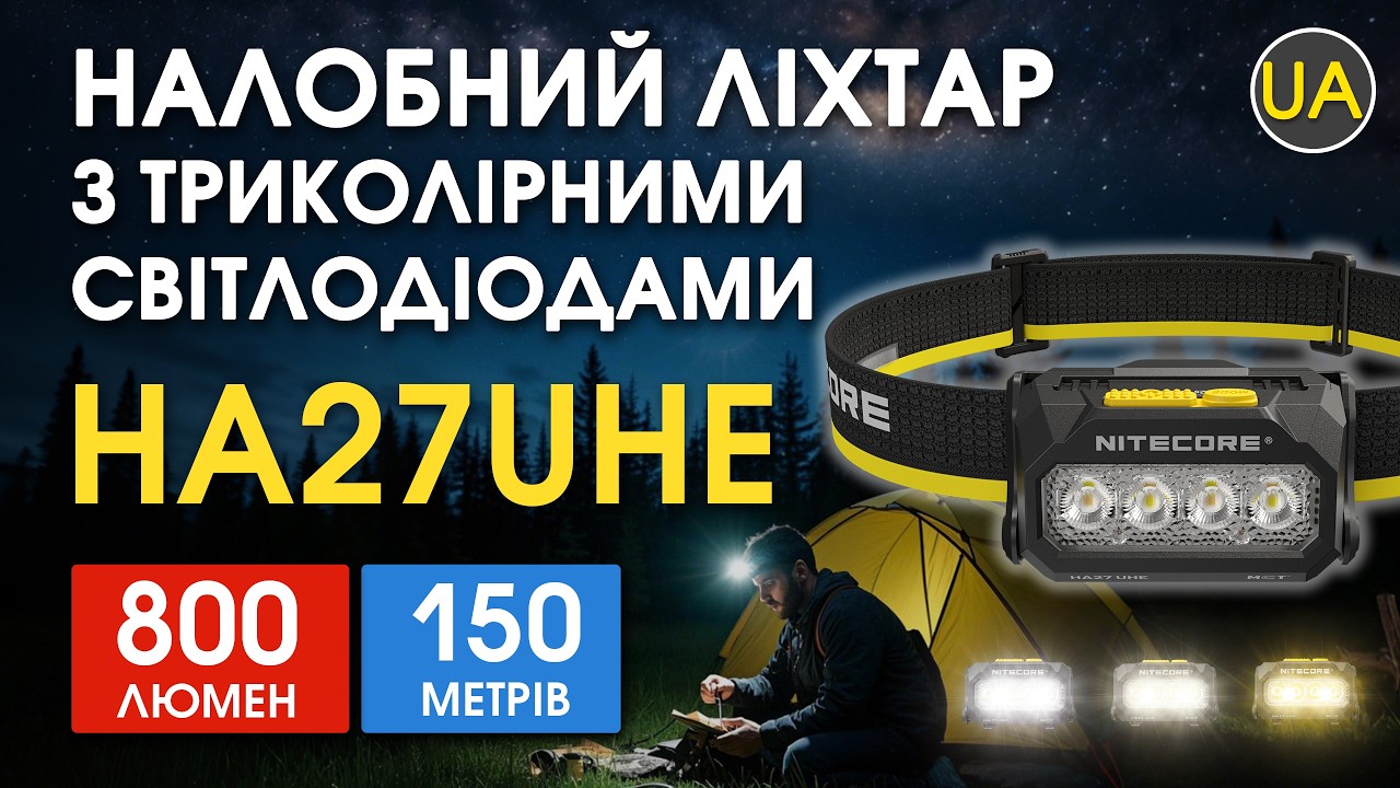 Легкий налобний ліхтар Nitecore HA27 UHE | Офіційний огляд