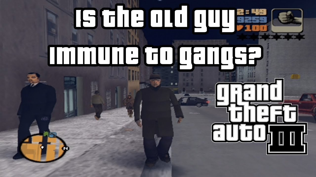 GTA 3 (PS2) Is the old guy immune to gangs? #gta3 #gtaglitch #gta3glitch