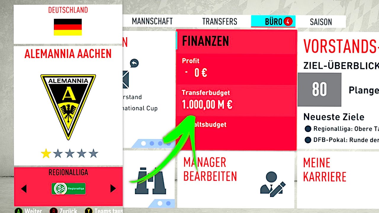 FIFA 20 : ICH GEBE EINEM REGIONALLIGA VEREIN 1 MILLIARDE EURO !!! 💸😱 Aachen Special Sprint To Glory