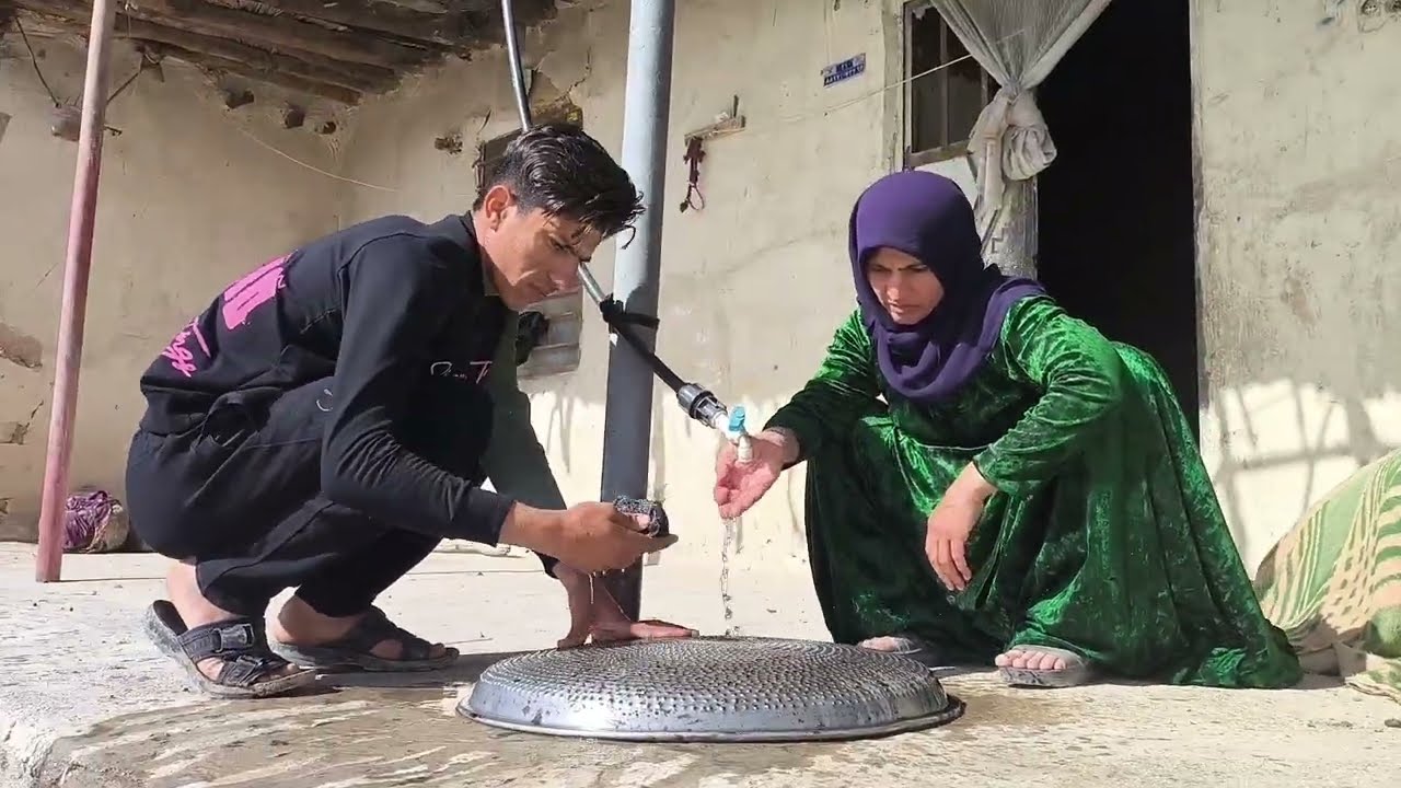 Rural life: baking local bread and building a water tank