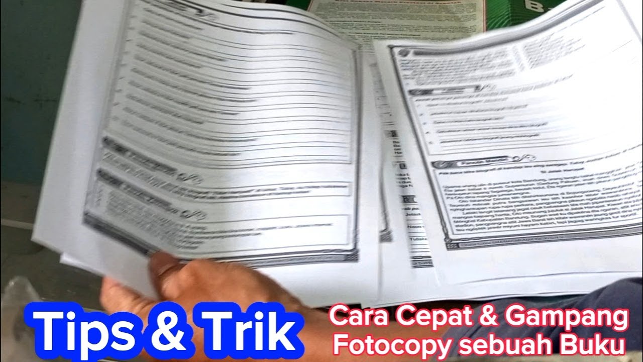 TIPS TRIK Cara Cepat dan Gampang Fotocopy Buku LKS pakai fitur Book 2 Sided & Book Frame Erase.