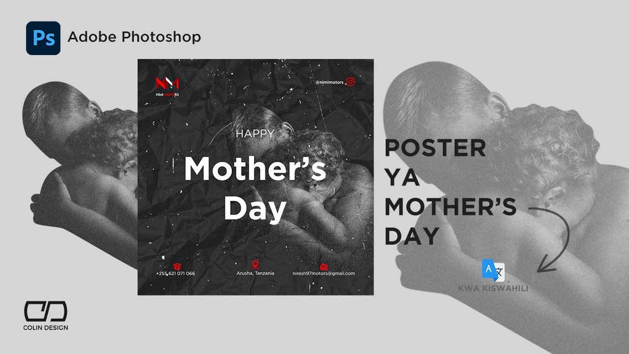 Mother's Day(Siku ya Mama) - Poster Design kwa kutumia Photoshop