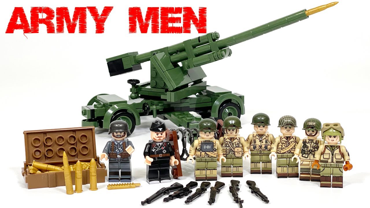 WW2 Military Anti-aircraft Gun - German Army (Unofficial Lego Set)