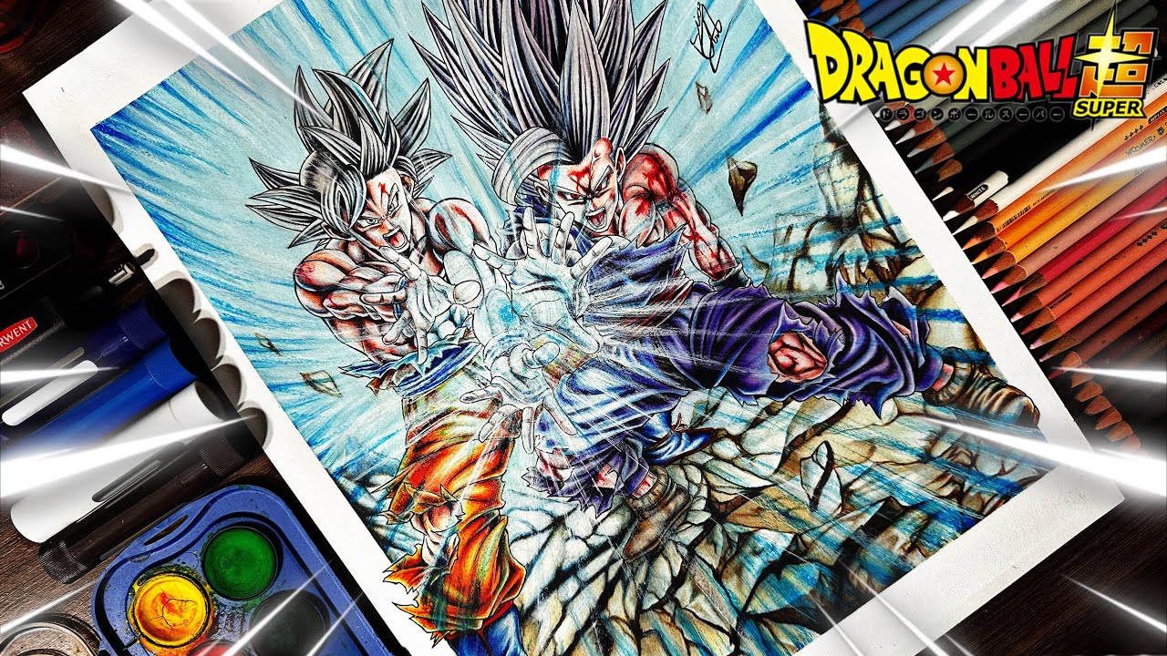 Como Desenhar o Goku Instinto Superior e Gohan Beast – Kamehameha Épico (Passo a Passo)