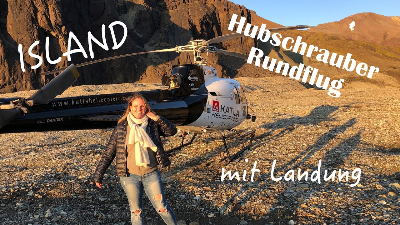 ISLAND: Privater HUBSCHRAUBERFLUG | mit Zwischenlandung und riesigen Eisbergen | KATLA HELICOPTERS