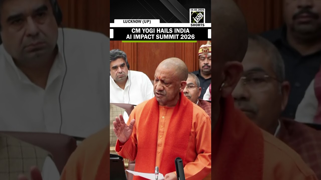 UP CM Йоги Адитьянат приветствует Индийский саммит AI Impact Summit 2026 в Уттар-Прадеше Видхан П...