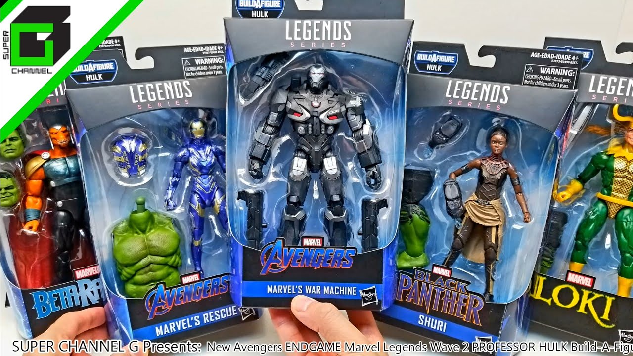 New Avengers ENDGAME Marvel Legends Wave 2 Build-a-Figure PROFESSOR HULK by HASBRO with WAR MACHINE!