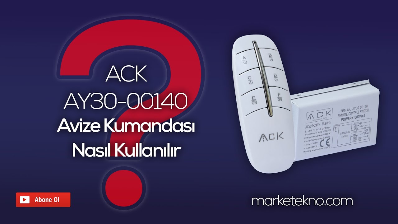 Nasıl Kullanılır? I Avize Kumandası Nasıl Kullanılır? I ACK Avize Kumandası