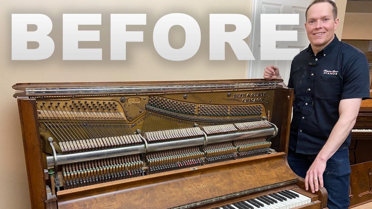 Before Restoration: Bush & Gerts Upright Piano