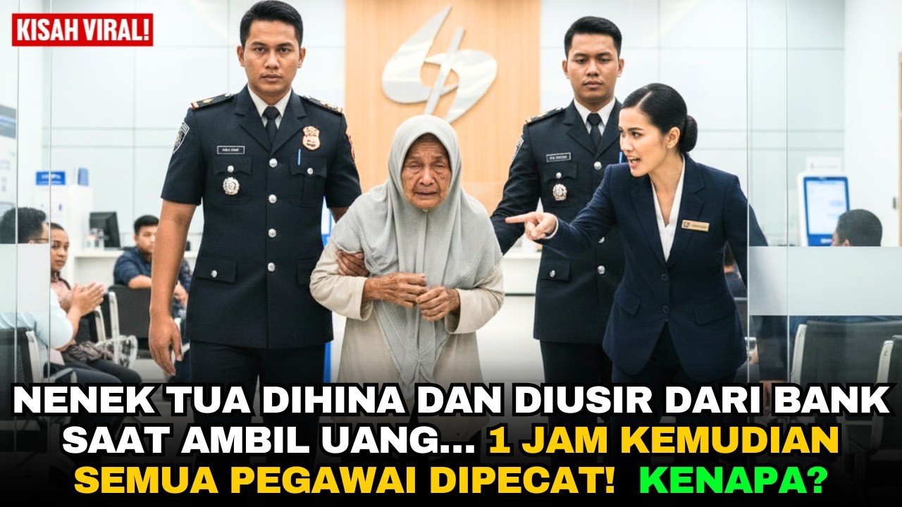 NENEK TUA INI DIUSIR DAN DIHINA DI DALAM BANK… 1 JAM KEMUDIAN SELURUH PEGAWAI DIPECAT!
