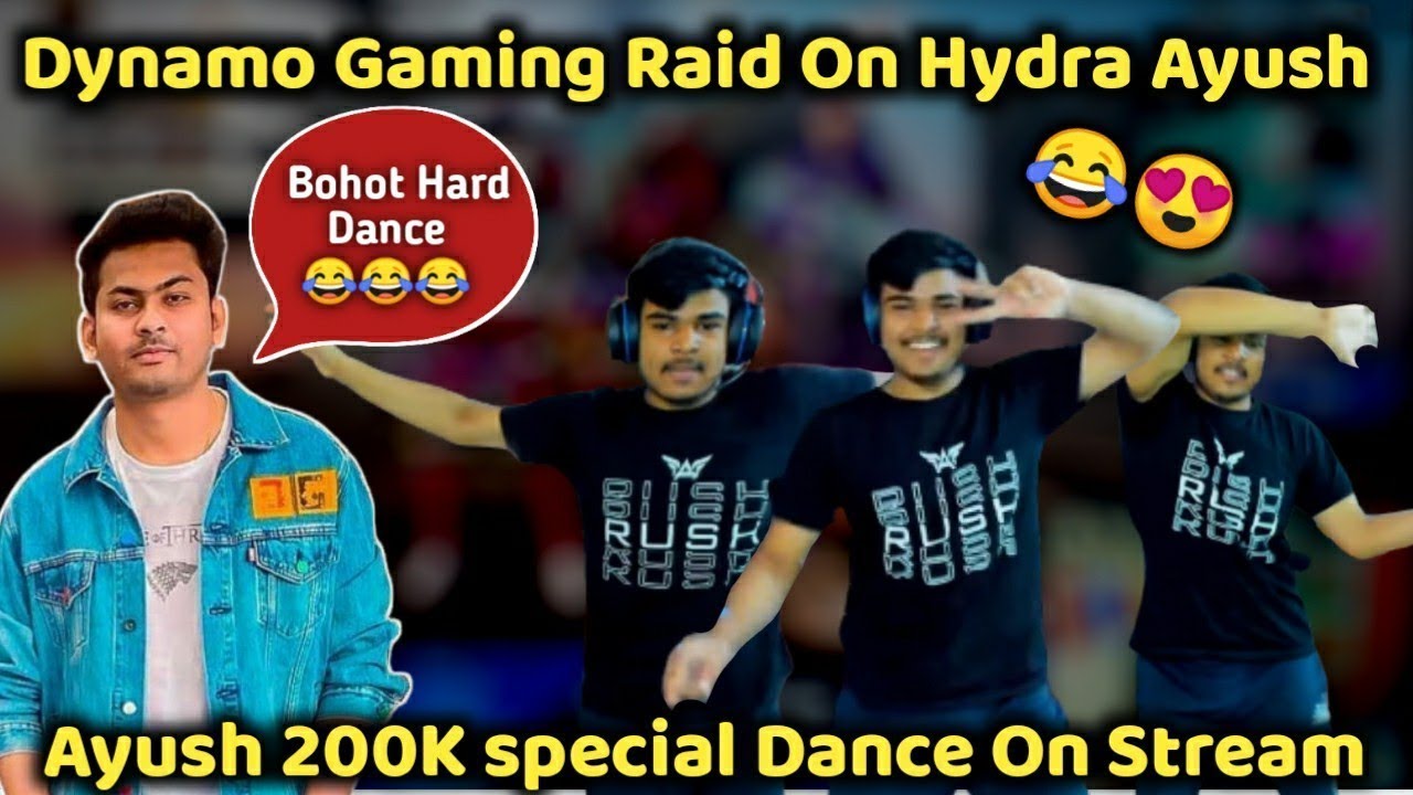 Dynamo Raid On Hydra Ayush | Ayush 200k Special Dance 😂| Hydra Highlights