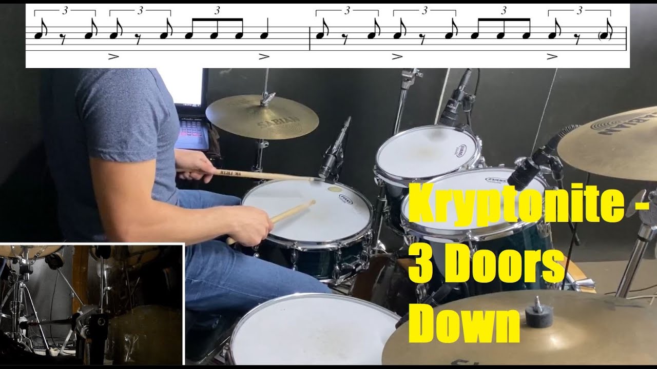 Kryptonite Drum Tutorial - 3 Doors Down