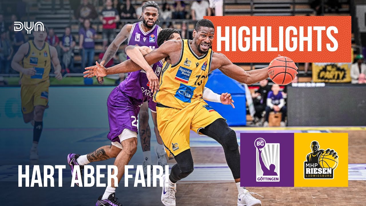 Highlights: BG Göttingen - MHP RIESEN Ludwigsburg (Saison 2024/25) easyCredit BBL | Dyn Basketball