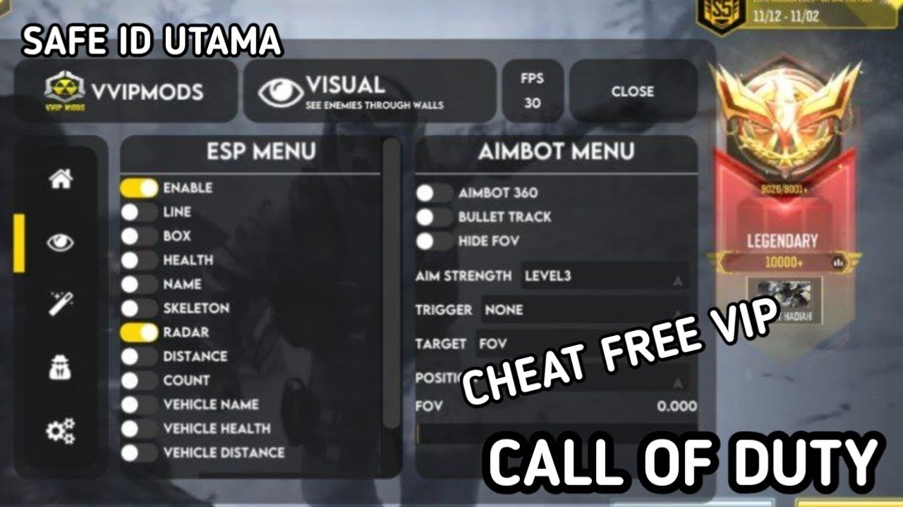 Call of duty mod menu free VIP anti ban
