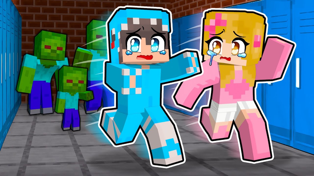 BEŽIMO IZ ŠKOLE PUNE ZOMBIJA U MINECRAFTU!