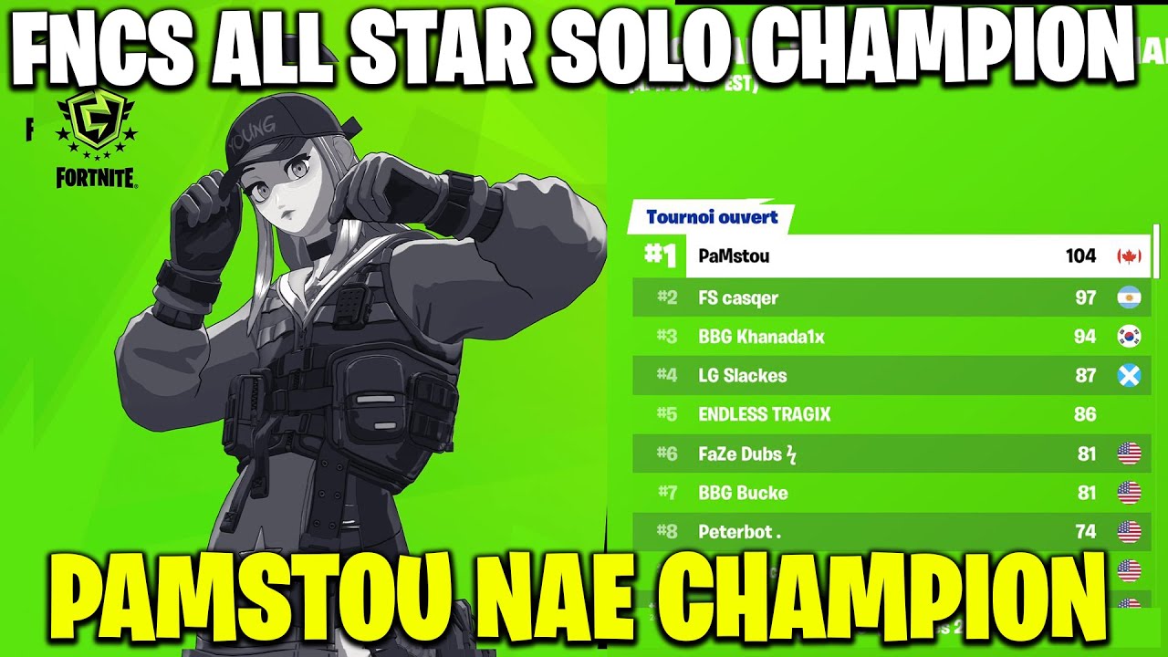 Pamstou Wins Solo Fncs All Star Championship In Fortnite