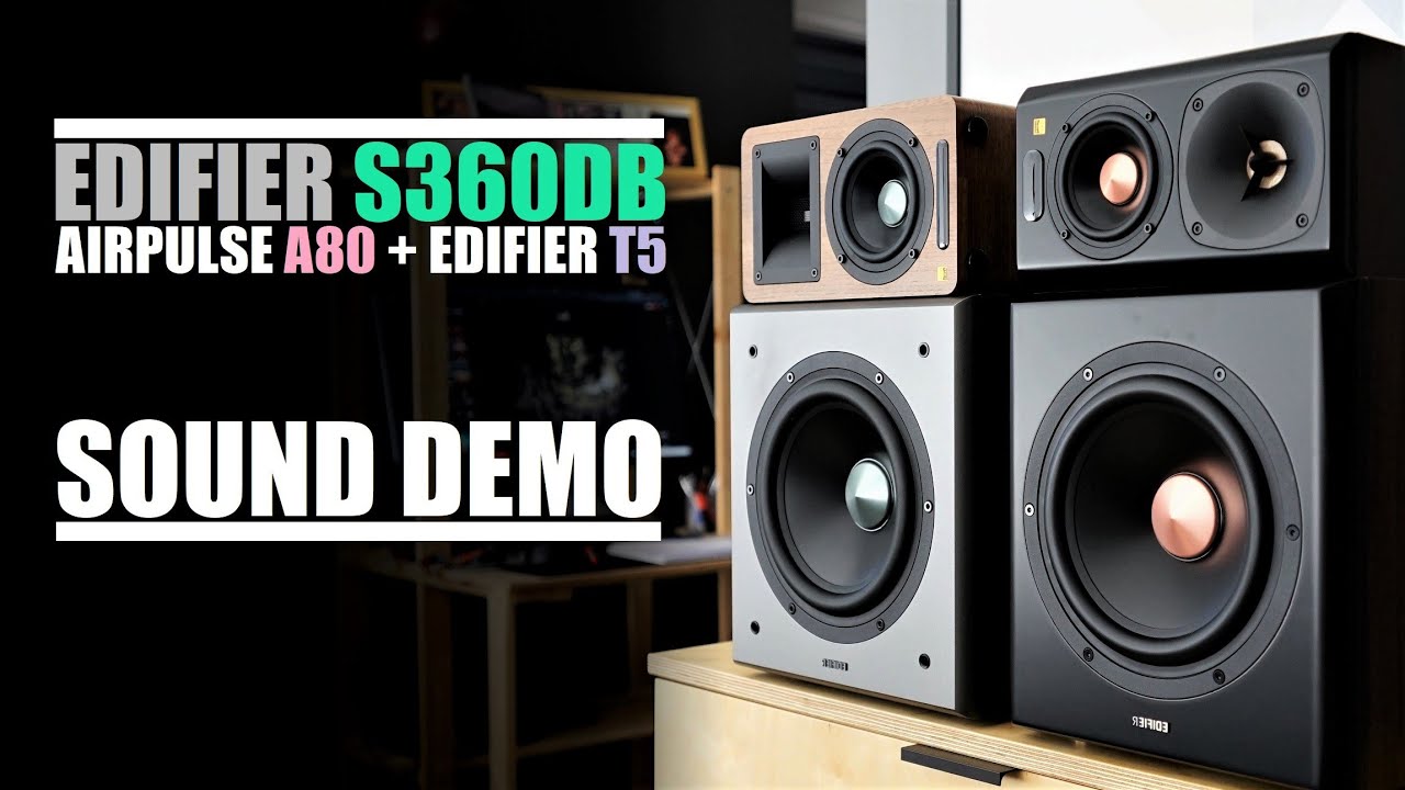 AirPulse A80 + сабвуфер Edifier T5 против Edifier S360DB || Сравнение звука