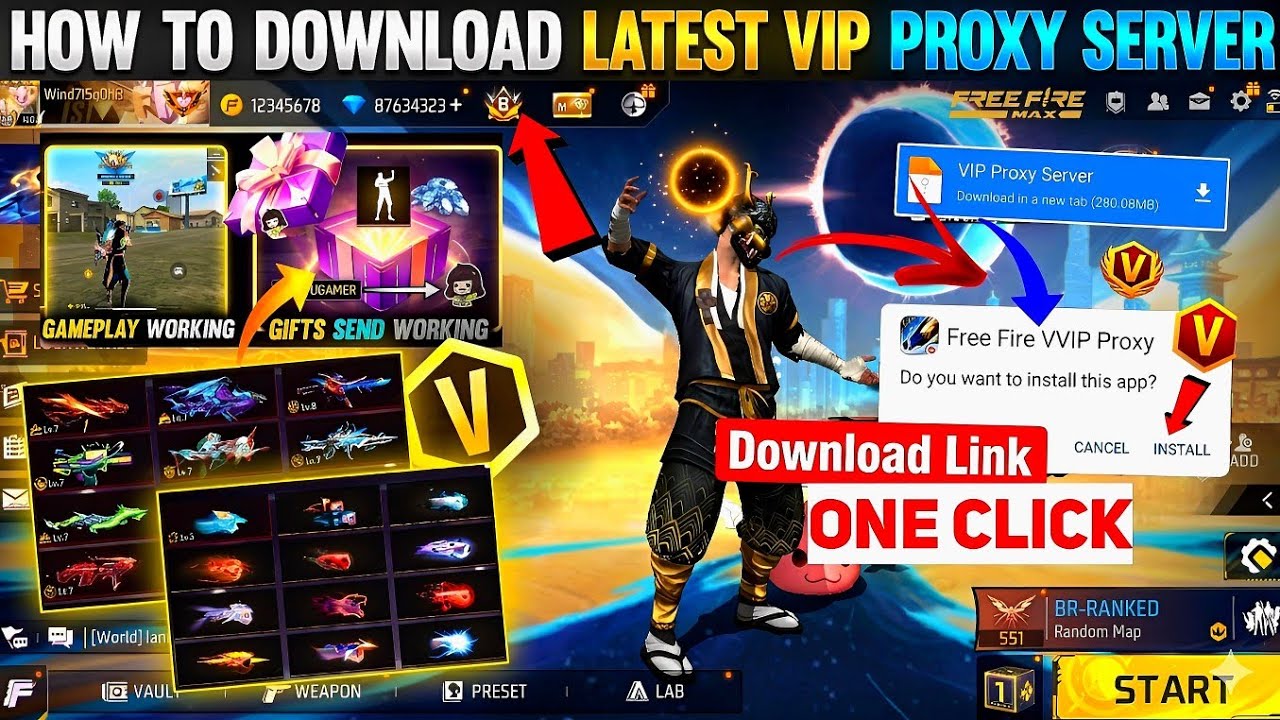 How To Download Proxy Server 💯😱🔥, proxy Server Free Fire Kaise Download Karen, VVIP Proxy Server ff