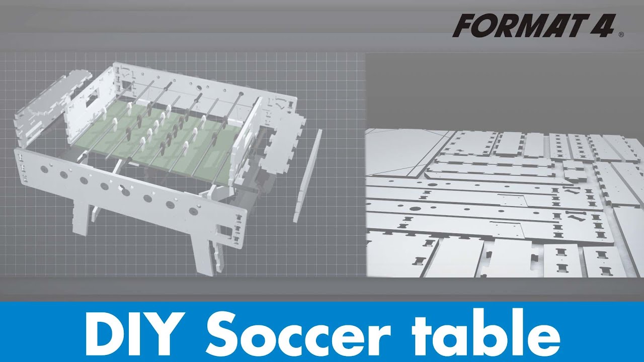 DIY Format4® wooden table soccer/football table produced with the profit H08 | Felder Group