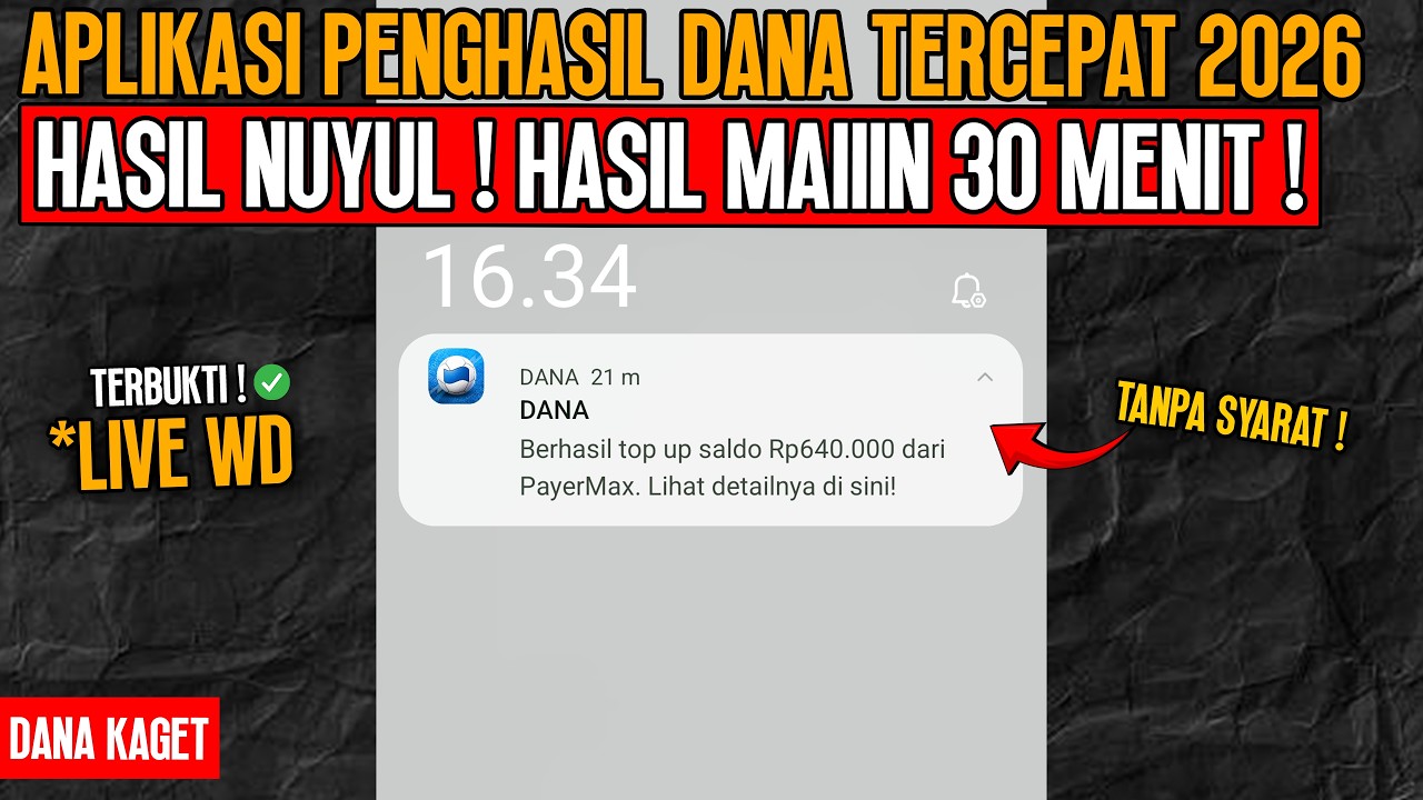 BARU RILIS! APLIKASI PENGHASIL DANA 2026 - CARA MENGHASILKAN UANG DARI INTERNET