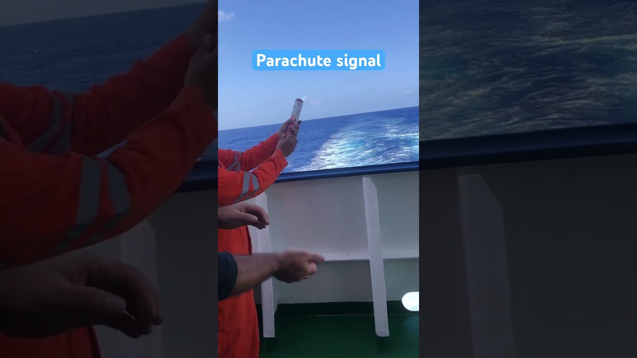 Parachute Flare signal #fyp #sea #sealife #seamantvlog