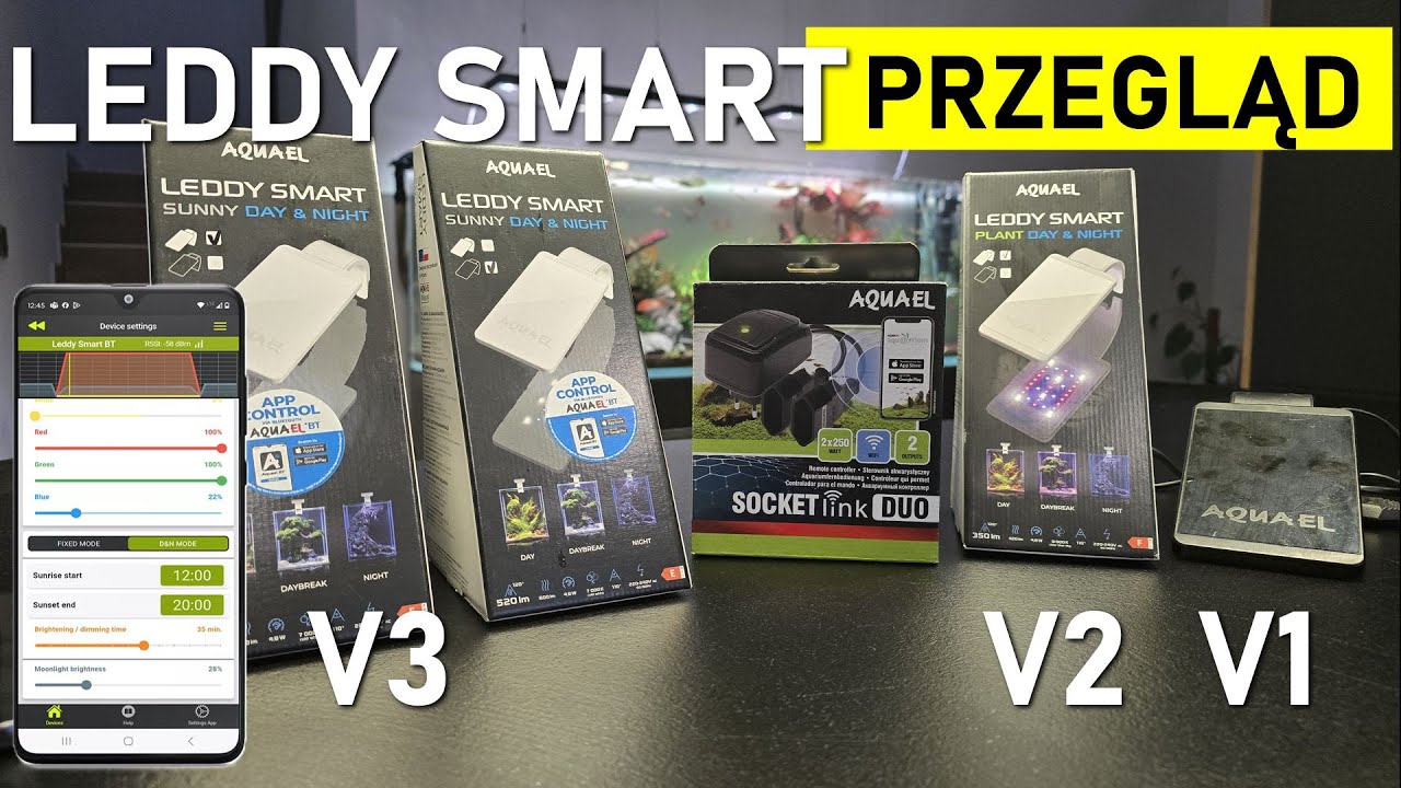 Aquael LEDDY SMART 3 BT - Nano Lampa do Akwarium
