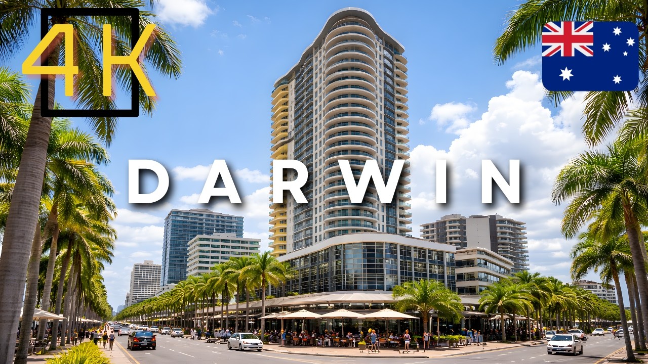 Darwin CBD Walking Tour (4K) | Top End City | Northern Territory, Australia 🇦🇺
